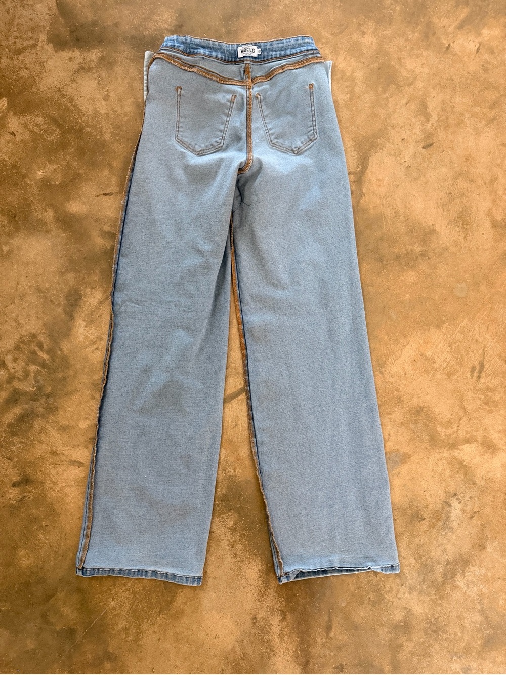 refuge Wide Leg High Rise Stretch Jeans Light Wash Size 1 (tagged XS) EUC - Picture 9 of 9